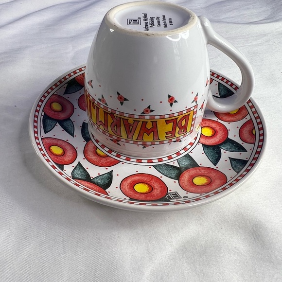 Be Warm Inside And Out by Mary Engelbrieit Cup and Matching Saucer Set. - Picture 7 of 10